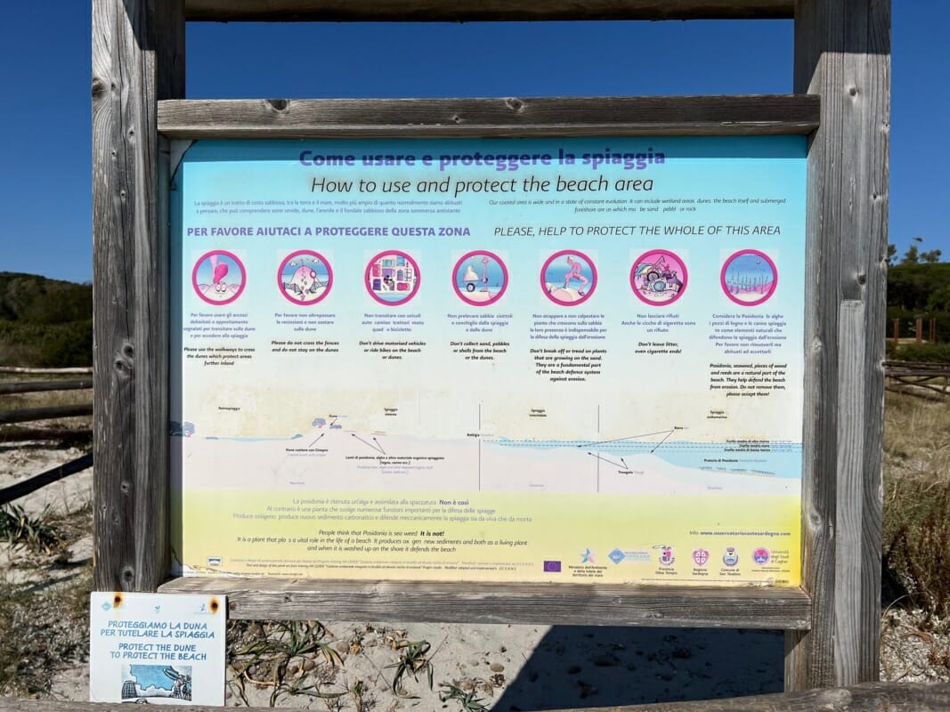 Cómo utilizar y proteger la playa de Cala Brandinchi