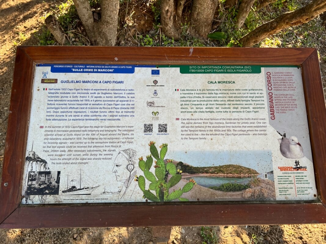 Infographics on the trail for Capo Figari
