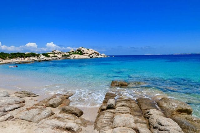 Spiaggia Con Rocce Granitiche Capo Testa Santa Teresa Gallura