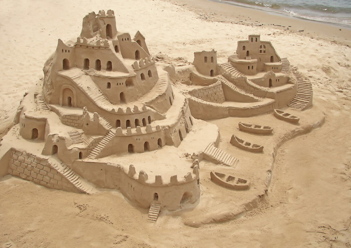 Sandburg Die Festung mit Pagoden