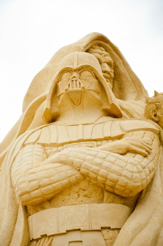 Festival de esculturas de arena de Darth Vader Burgas Bulgaria