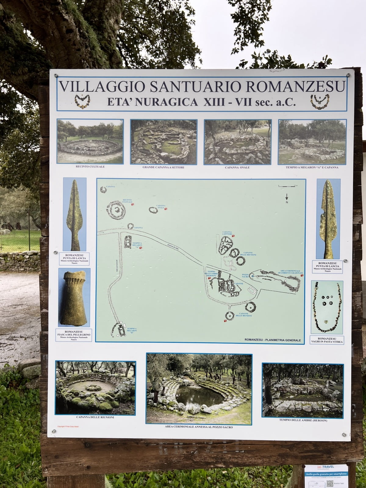 Carte du village de Romanzesu Nuragic