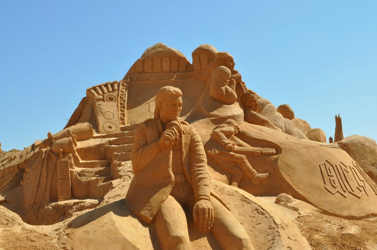 Festival de esculturas de arena en Portugal